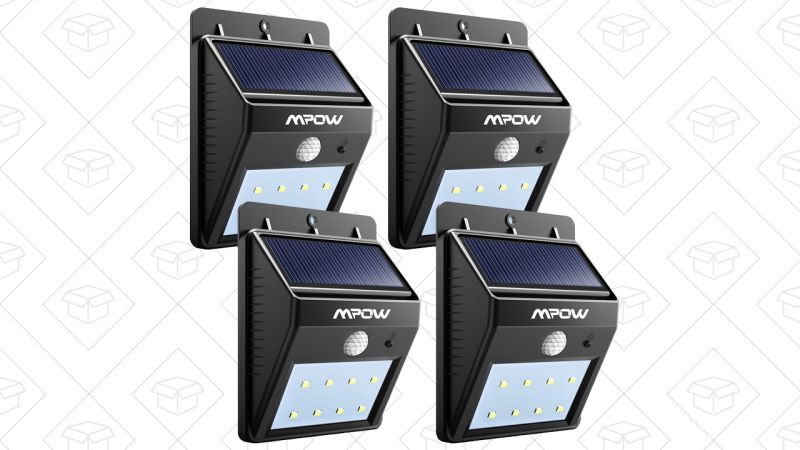 Pack de 4 luces solares Mpow, $30 con código API29OGS